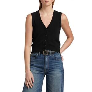 Nili Lotan Porter Cashmere Vest in Black S